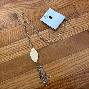 Macy’s Style & Co. Gold Pendant Necklace NWT